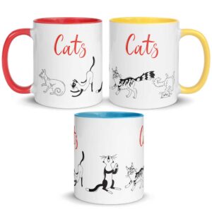 Mug Chats Humour : Ronde de chats (3 couleurs)