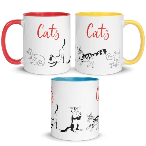 Mug Chats Humour : Ronde de chats (3 couleurs)
