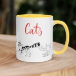 Mug Chats Humour : Ronde de chats - Jaune