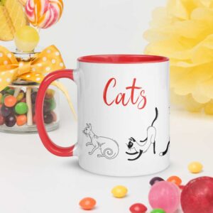 Mug Chats Humour : Ronde de chats - Rouge