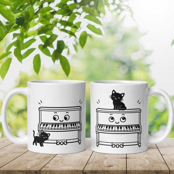 Mug Chat "C'est mon piano !" - Tasse chat humour
