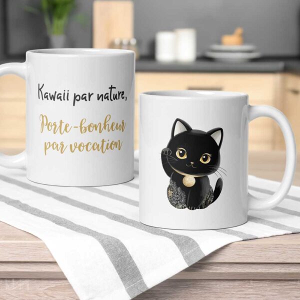 Mug Maneki-neko Kawaii - Mug chat noir